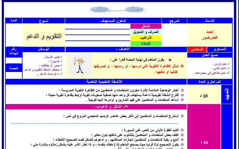 تقويم و دعم الظواهر اللغوية