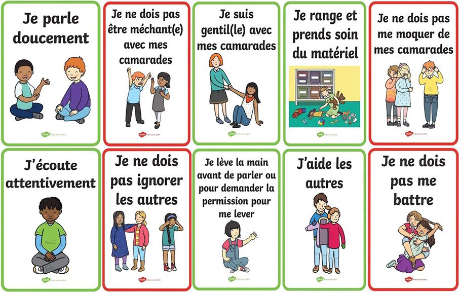 Des images éducatives contiennent des conseils aux élevés Des images éducatives contiennent des conseils aux élevés