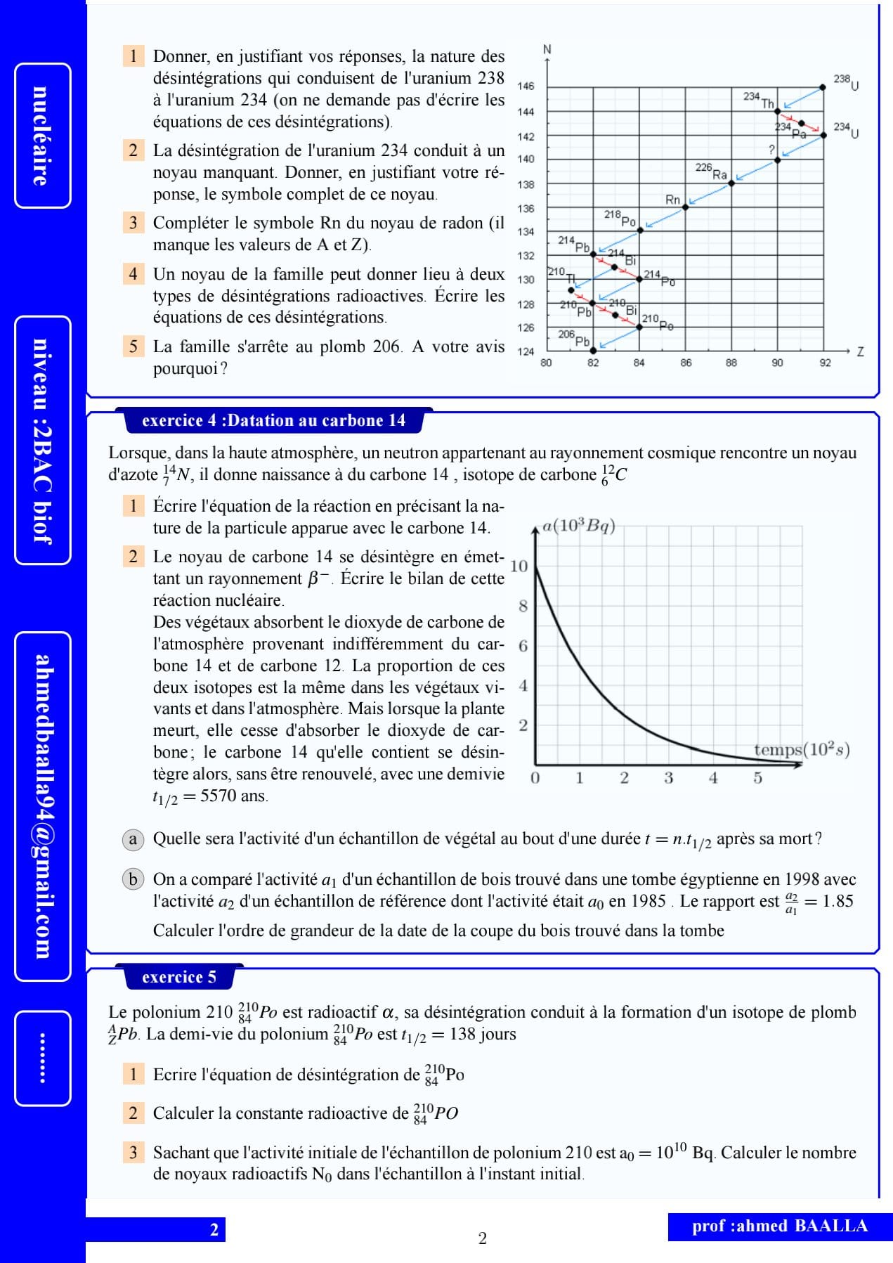 Radioactivité cours Radioactivité cours