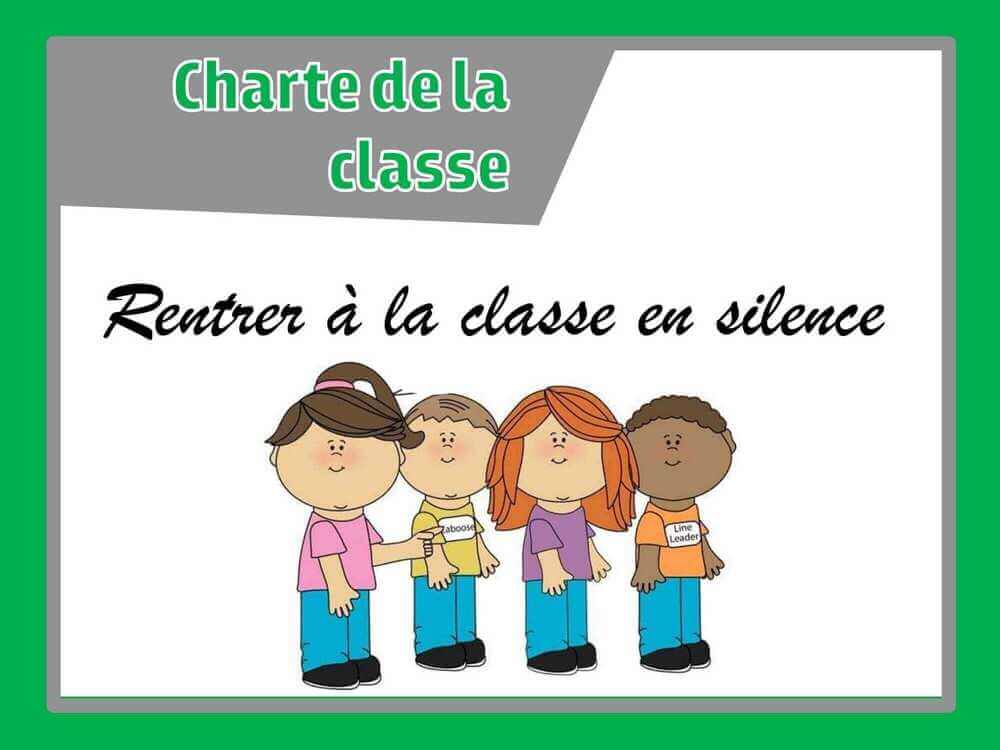 rentreer a la classe en silence chart de la classe
