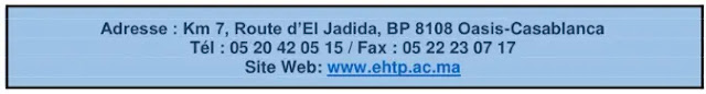 CONCOURS EHTP المدرسة الحسنية للأشغال العمومية : مباراة ولوج السنة الاولى للمهندسين 2022