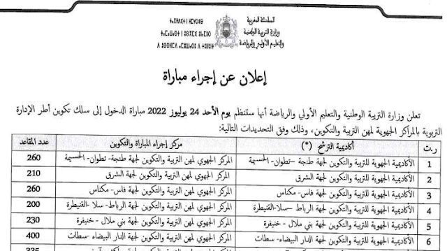 التسجيل في مباراة اطر الادارة التربوية 2022 التسجيل في مباراة اطر الادارة التربوية 2022