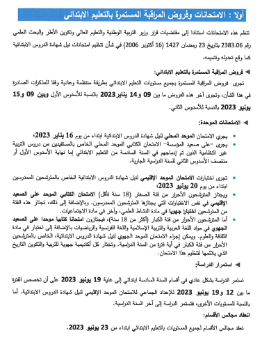 وزارة التربية الوطنية و التعليم الأولي و الرياضة وزارة التربية الوطنية و التعليم الأولي و الرياضة