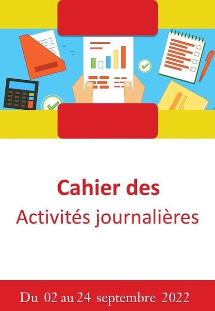 Cahier des Activités journalières Du 02 au 24 septembre 2023